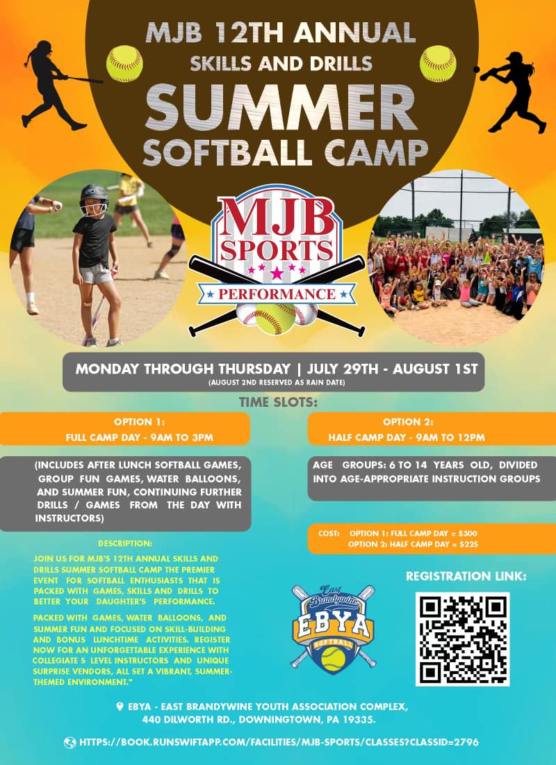 12th Annual Skills and Drills Softball Summer Camp- EBYA - MJB Sports ...
